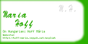 maria hoff business card